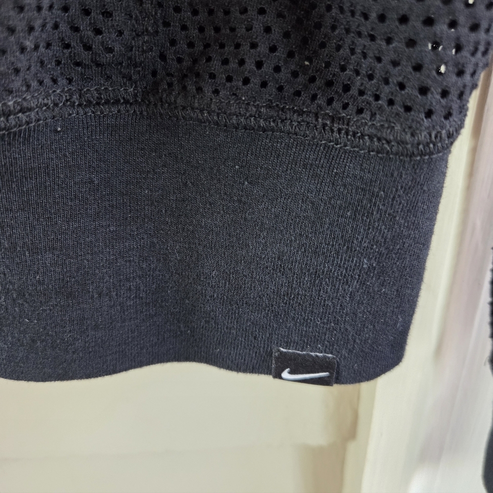 Nike Vintage Y2K Mesh Full Zip Black Hoodie Womens Medium Sweatshirt Streetwear - Picture 9 of 16